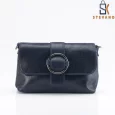 Ladies bag – black, with beautiful design, shoulder bag 3007.