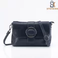 Ladies bag – black, with beautiful design, shoulder bag 3007.