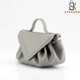 Ladies bag – black, gray or gold, with beautiful design, with triangular lid 3008.